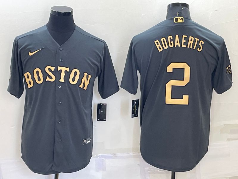 Men Boston Red Sox #2 Bogaerts Grey 2022 All Star Game Nike MLB Jersey->boston red sox->MLB Jersey